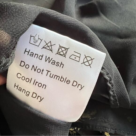 O.P.T. Toile de Jouy Black Floral Print Midi Dress - Picture 8 of 9